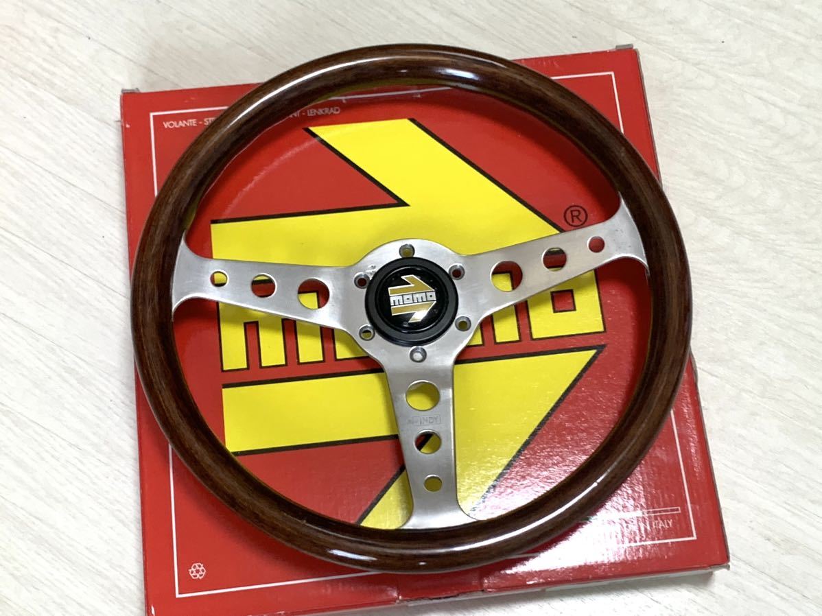 MOMO (モモ) ステアリングINDY 35π ウッドステアリング　ラシーン　モモステ　ハンドル