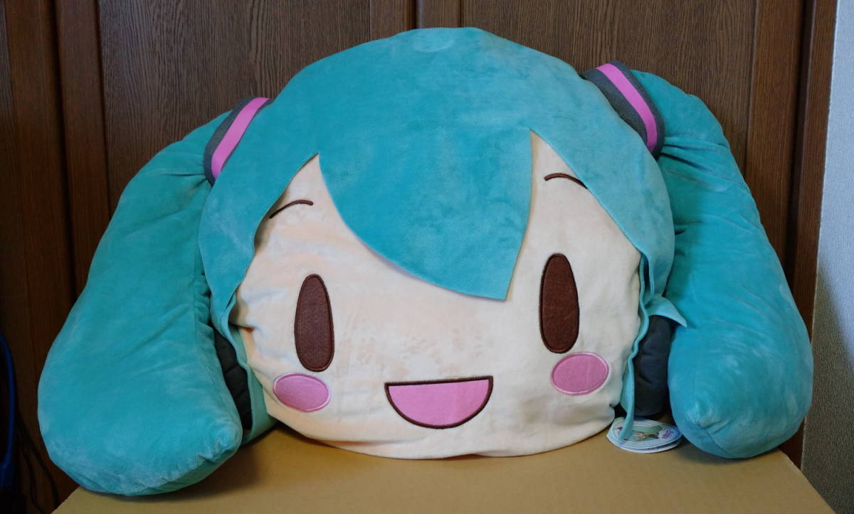 初音ミク はちゅねミク 顔型クッション ぬいぐるみ 2個セット(初音 