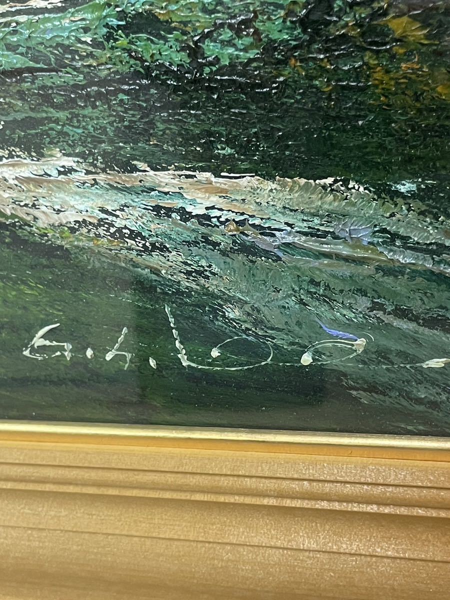 油彩画 油絵 風景画 肉筆 作者不明 山川 田舎(自然、風景画)｜売買され