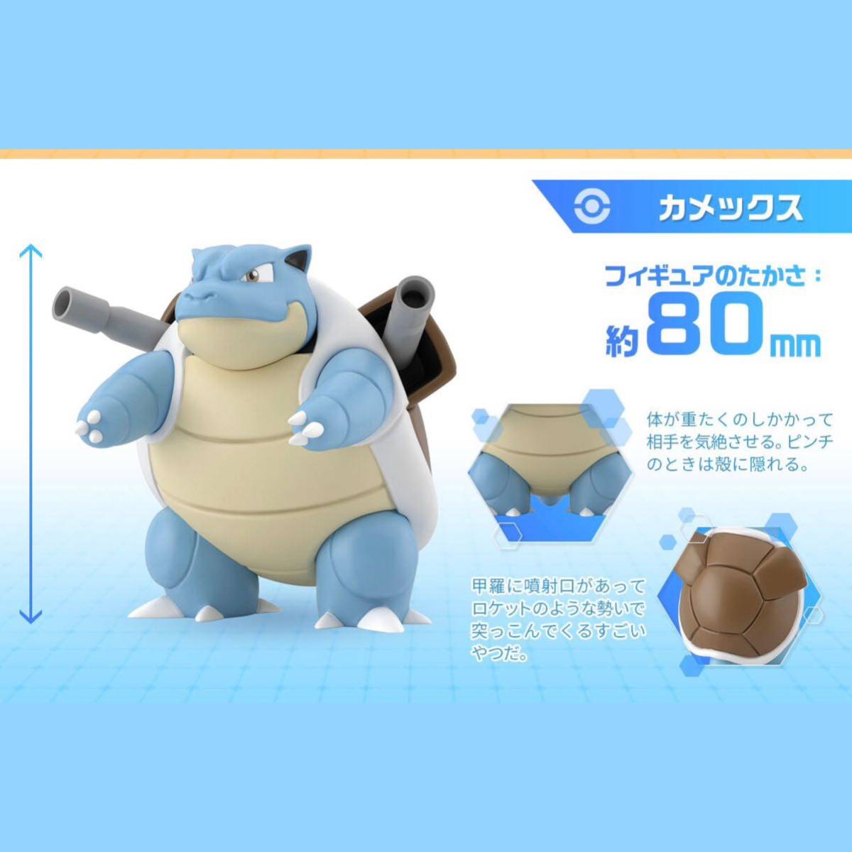 カメックス 単品 ’開封済み未使用未組立’ ポケモンスケールワールド カントー地方 オーキド博士セット より
