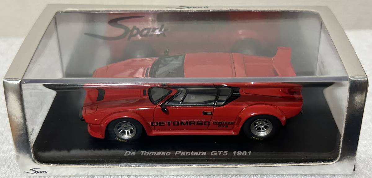 スパーク 1/43 デトマソ パンテーラ De Tomaso Pantera GT5 1981 赤