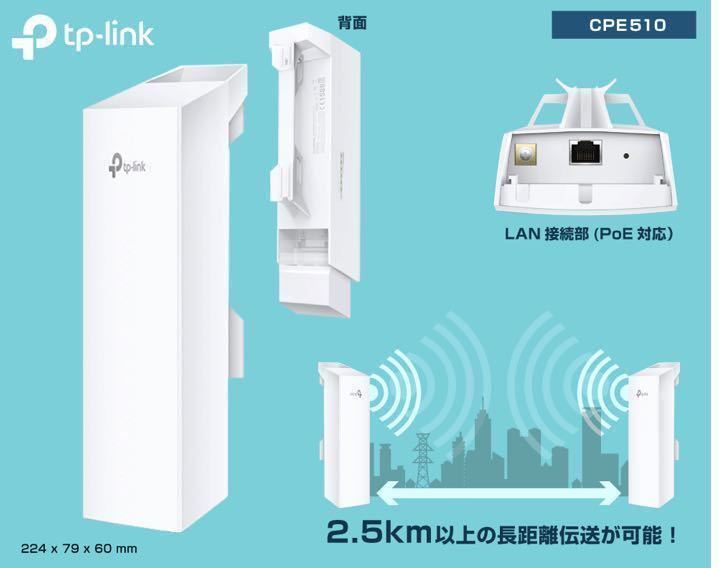 拠点間通信 TP-Link Pharos CPE510 本体 2台セット 未使用 2個セットTP
