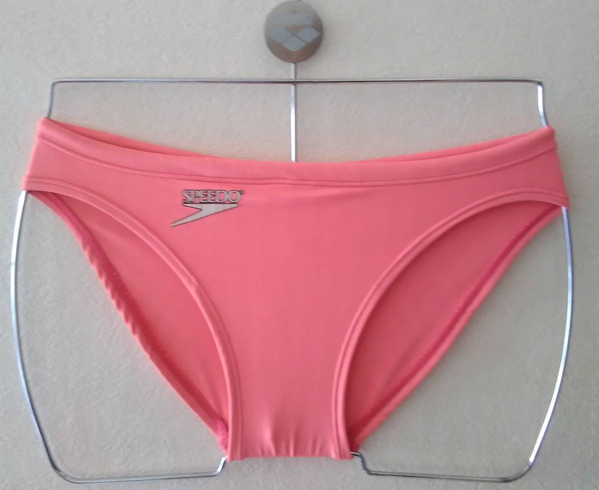 Mサイズ】中古品SPEEDO 競泳用水着 サーモンピンク色 競パン(Mサイズ 