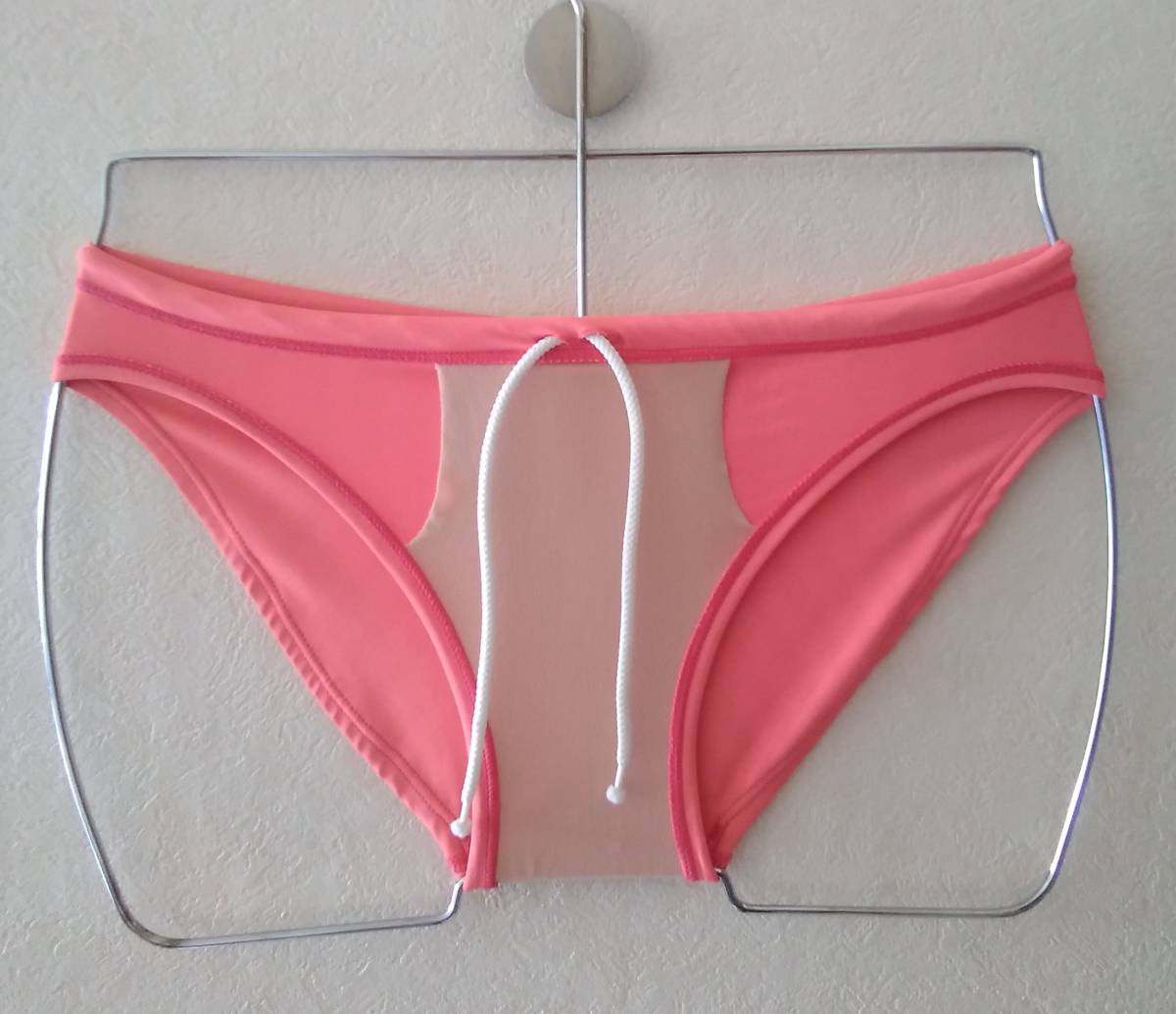 Mサイズ】中古品SPEEDO 競泳用水着 サーモンピンク色 競パン(Mサイズ 