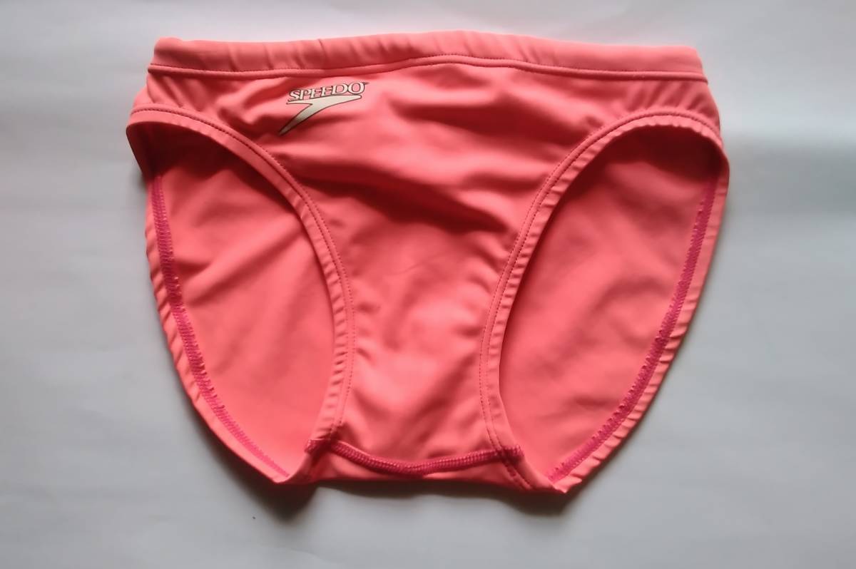 Mサイズ】中古品SPEEDO 競泳用水着 サーモンピンク色 競パン(Mサイズ 