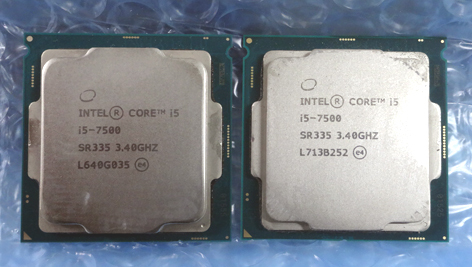 【中古】Intel CPU i5-7500/3.40GHZ×2個