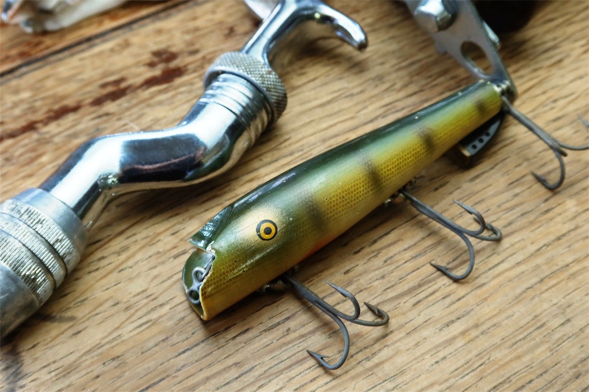 40s PFLUEGER 名称不明 フルーガー? オールド ウッドルアー / heddon 