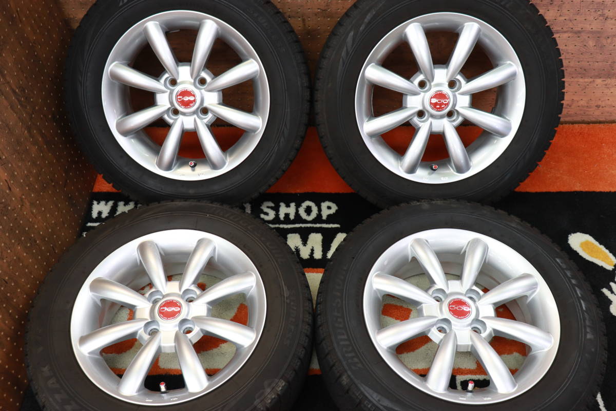 ◆傷無しホイール美品!!国産 新品オールシーズンタイヤ175/65R14インチ付き4本セット!! TAS AGA500 フィアット500 FIAT AW21