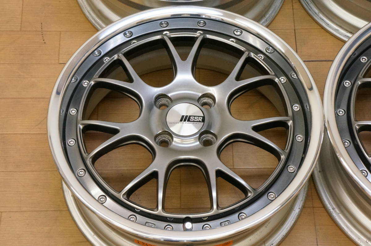 I 242【人気】SSR プロフェッサー MS3R PCD100 6J+39 軽カー 深リム 