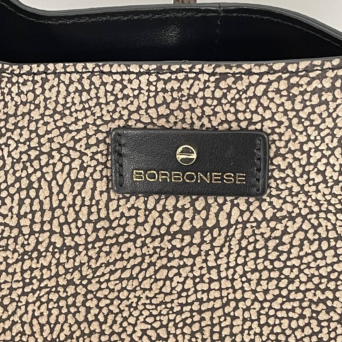 極美品】BORBONESE ボルボネーゼ ハンドバッグ うずら柄 レザー 