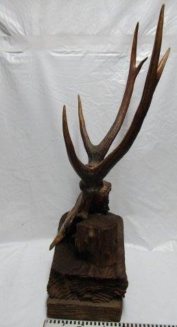 鹿の角 インテリア 刀置き 天然鹿の角刀掛け台 居合刀(模造