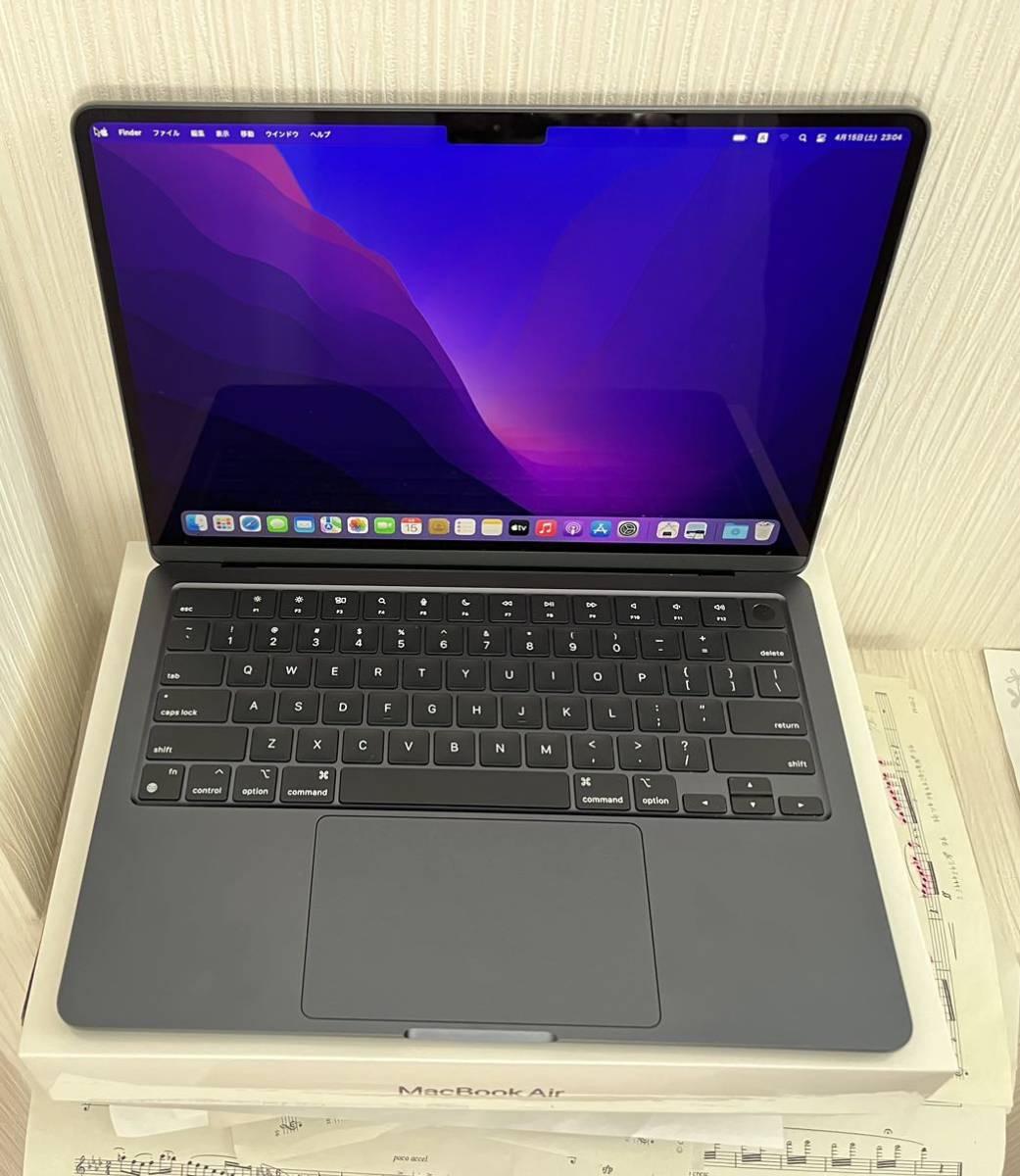 M2チップ搭載13型MacBook Air ミッドナイト 最大容量100% Apple Mac