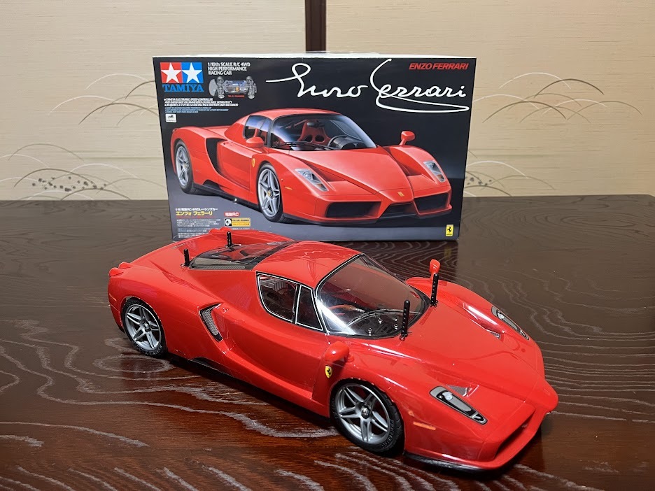 TAMIYA タミヤ 1/10電動RC 4WDレーシングカー エンツォ フェラーリ【組み立て済み・未走行】