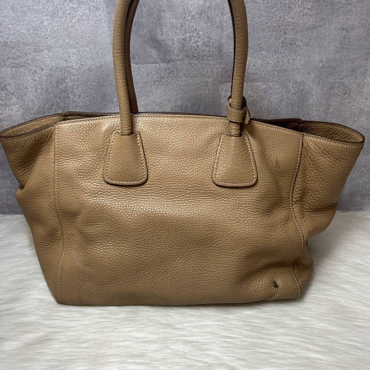 良品 1円~ PRADA プラダ ハンドバッグ トートバッグ レザー 革 A4収納