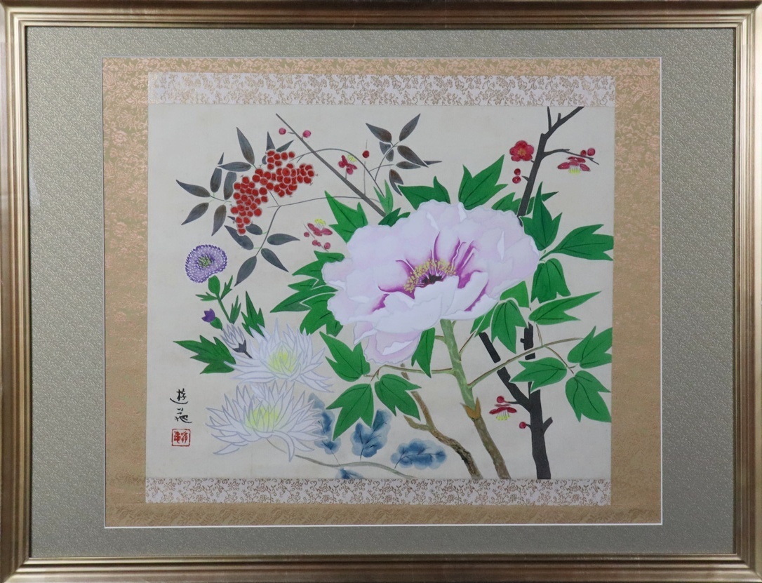 【真作】掛軸　書画　花　逸品　O105 真作】掛軸 書画 逸品 N114 【公式通販】