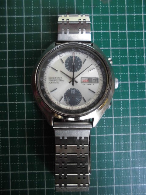 1円スタート 稀少 レアモデル ビンテージ セイコー SEIKO CHRONOGRAPH AUTOMATIC 6138-8001 クロノグラフ パンダ ジャンク