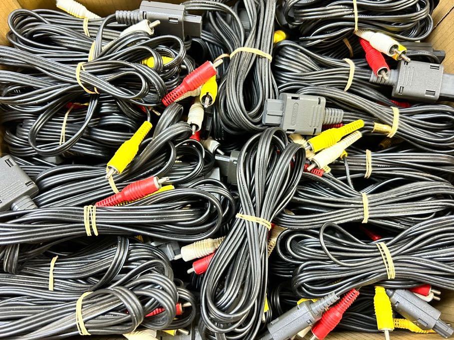 Nintendo/ニンテンドー スーパーファミコン用 純正品AVケーブル 100本まとめ売り 64/ゲームキューブ/SFC/映像線/RCA/3色/赤白黄 ジャンク品