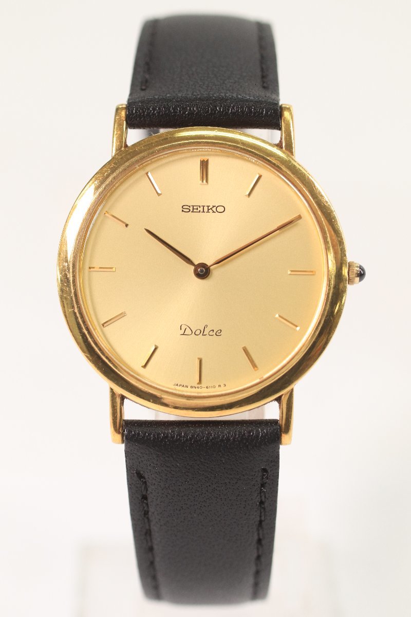 SEIKO セイコー Dolce ドルチェ 8N40-6080 K18YG 金無垢 クォーツ 2針 