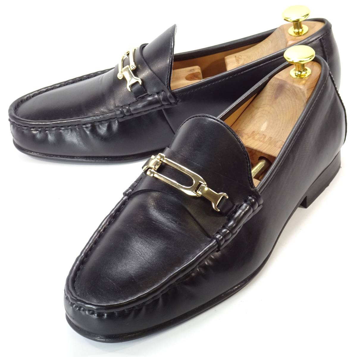 即決 ZARA 41 ビットローファー ザラ メンズ 黒 ブラック BLK 本革 