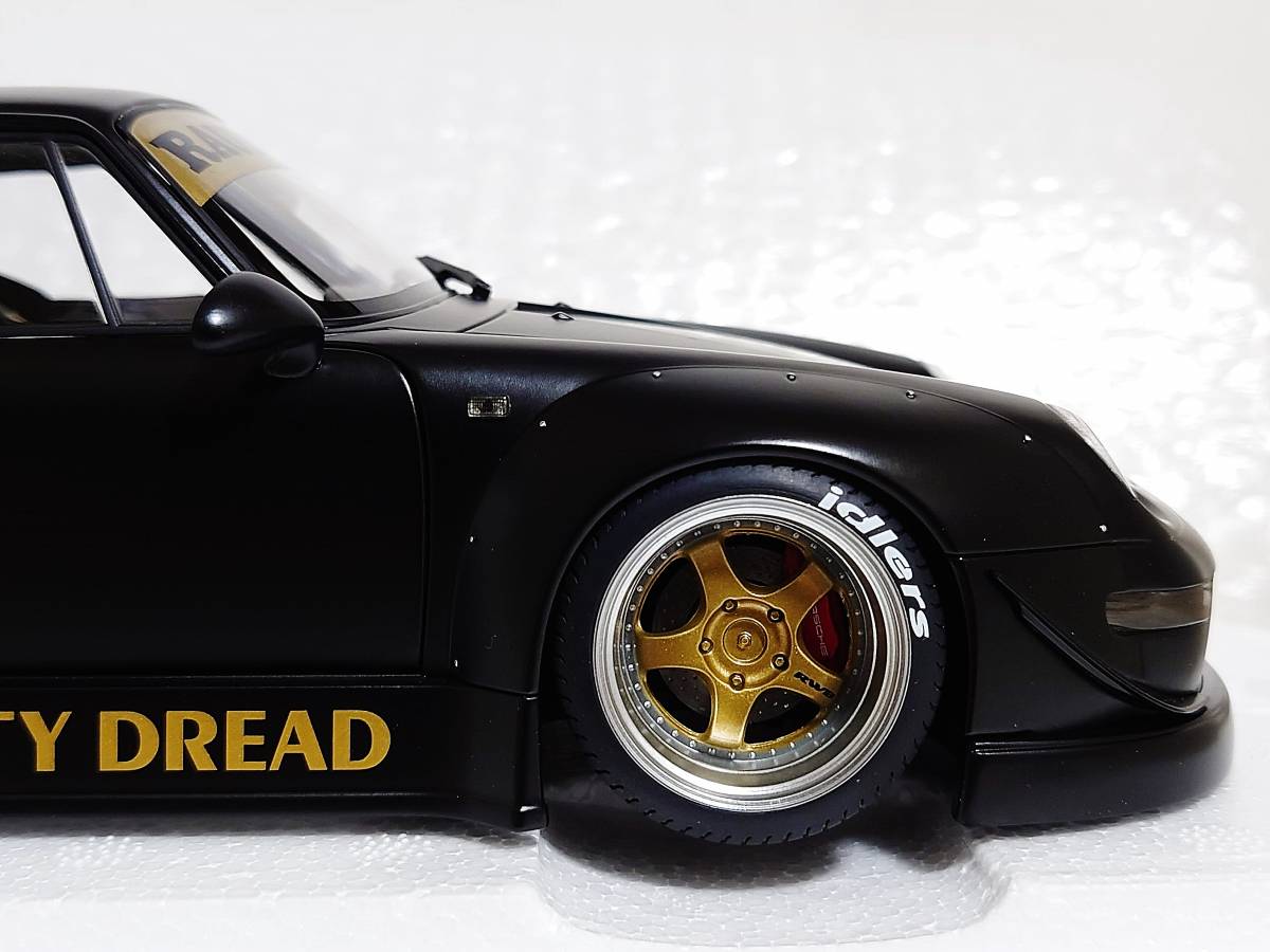 展示品+廃盤品 AUTOart COMPOSITE DIECAST MODEL 1/18 PORSCHE RWB 993 MATT BLACK ...