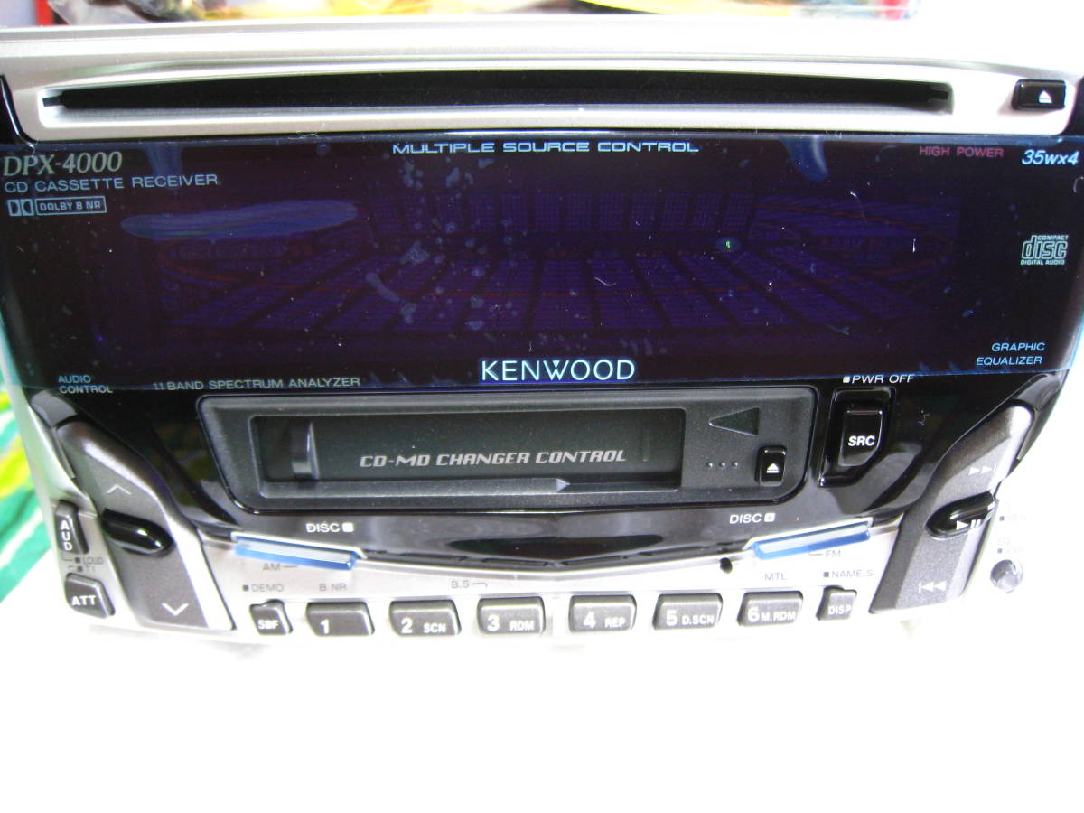 車 T1KENWOOD DPX-4021 CDプレーヤー・カセットデッキ