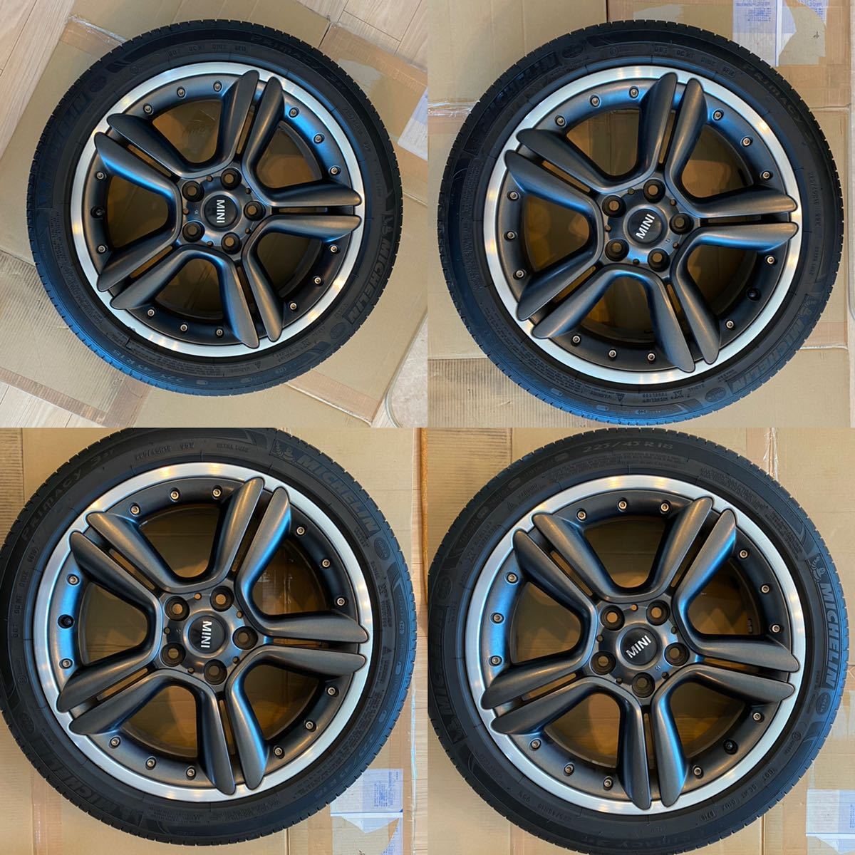 BMW MINI 純正 R61 R60 クロスオーバー 18X7.5J+52 PCD120 MICHELIN PRIMACY PRIMACY 3 おまけ付き　ハブ径 約72.4ｍｍ 純正アルミホイール