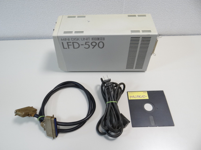 T11026 Logitec LFD-590 MINI DISK UNIT 2DD 2HD 5インチFDD 通電確認