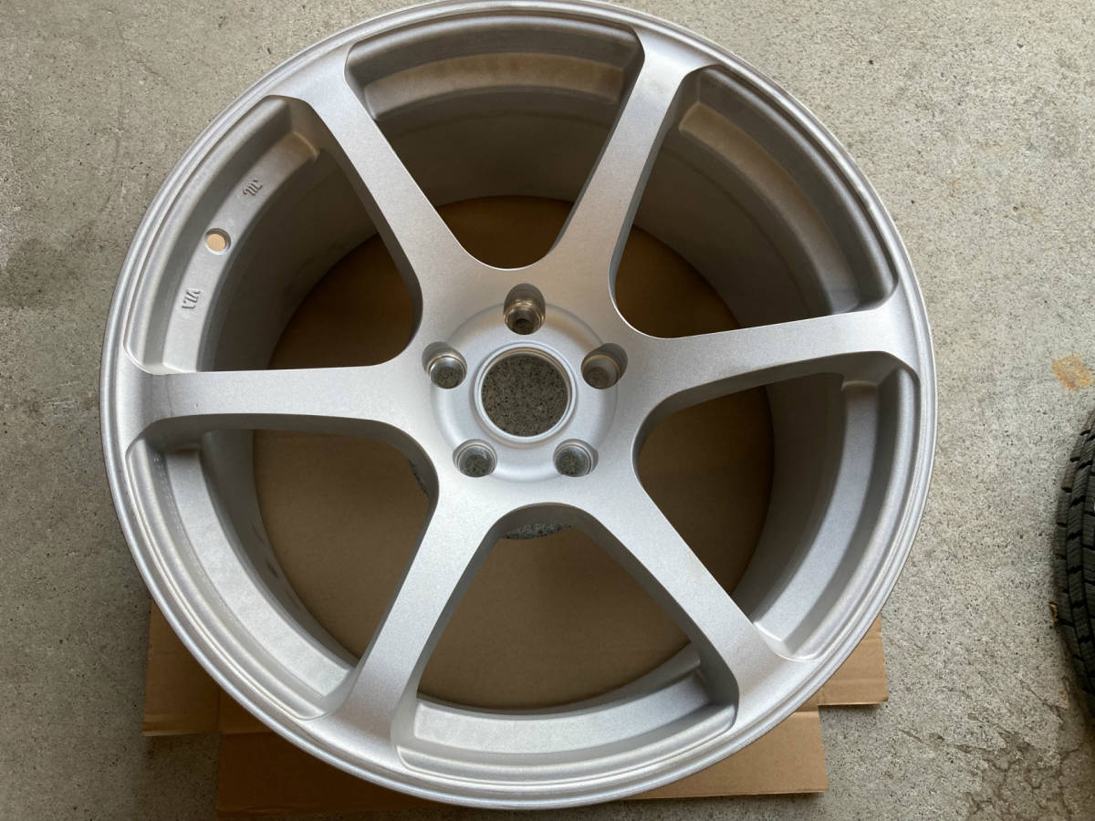 送料無料 激安新品アルミホイール 6スポーク 18インチ 18×9.5J 5H 114.3PCD+15 4本価格 未塗装品 素地 ドリケツ ドリ車 引っ張り 極太