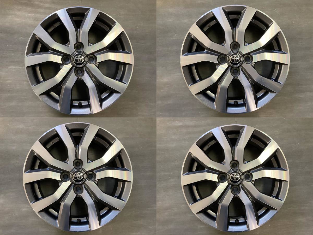 送料無料【 トヨタ 純正 4本 】15インチ 5J +40 PCD100 4H ハブ径約54mm タンク ルーミー パッソなど アルミホイール ガンメタポリッシュ