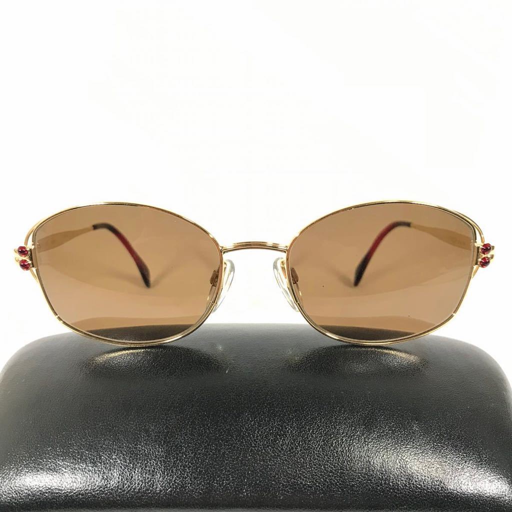 ショパール】本物 Chopard サングラス 23 KT GP ロゴテンプル M C514  