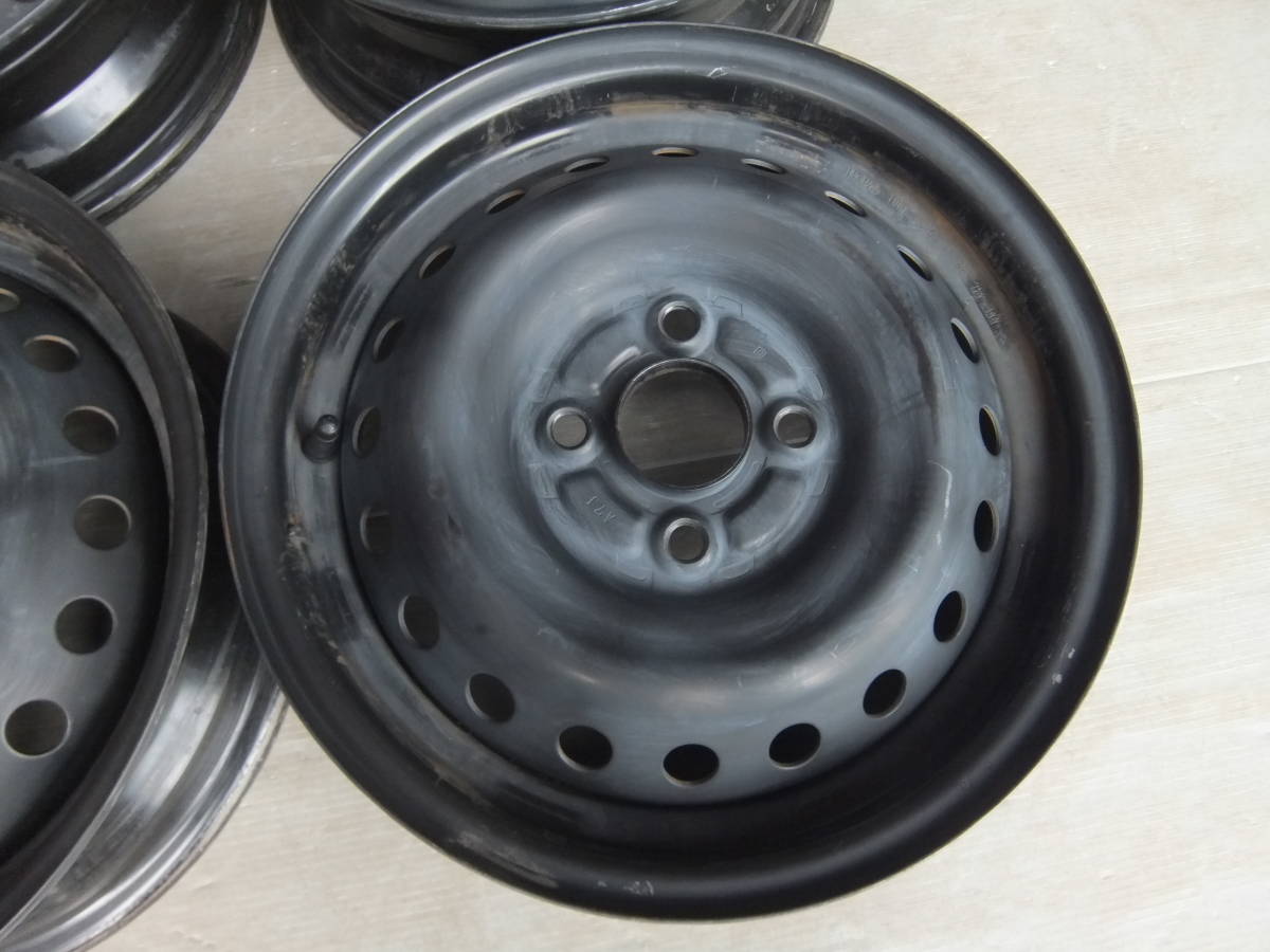 【ホンダ】N-BOX (JF1.2) 純正スチールホイール 14x4.5J 4-100 +40 ハブ56☆4本セット 30424-10 検)N-WGN N-ONE N/ N-BOX &frasl; 純正 R06⁄12⁄05-7) +45 +40