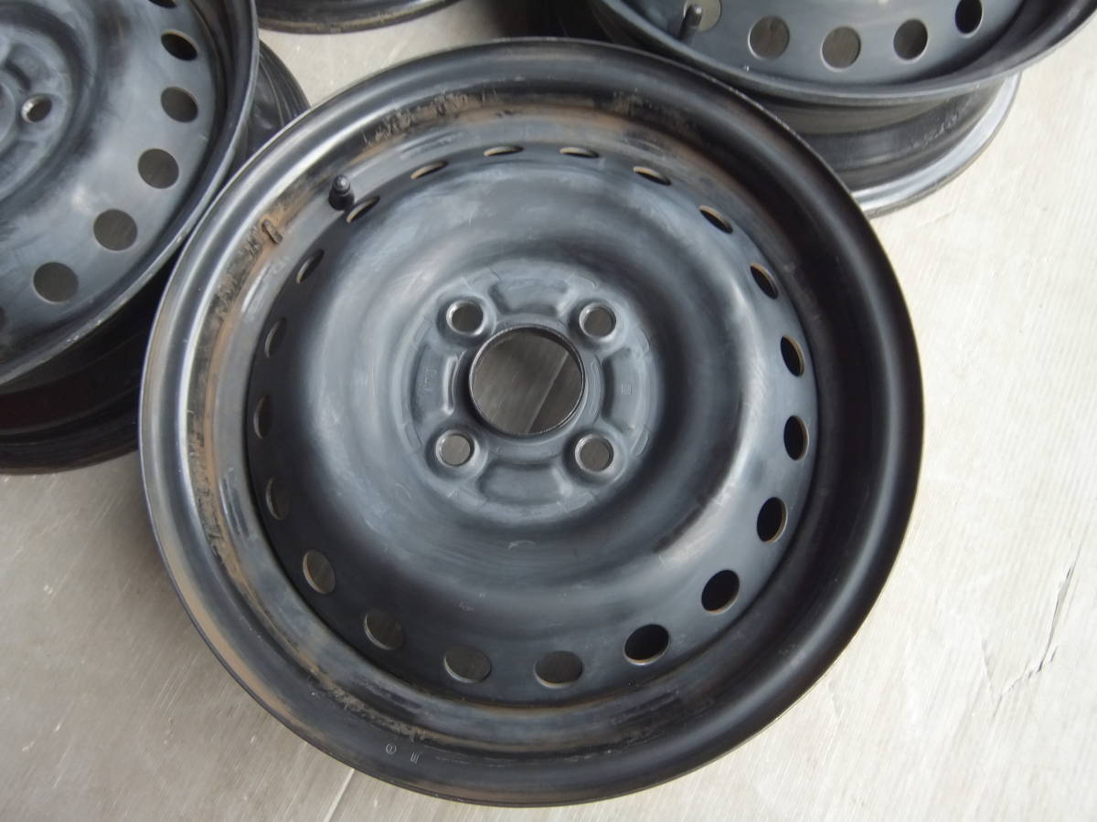 【ホンダ】N-BOX (JF1.2) 純正スチールホイール 14x4.5J 4-100 +40 ハブ56☆4本セット 30424-10 検)N-WGN N-ONE N/ N-BOX &frasl; 純正 R06⁄12⁄05-7) +45 +40