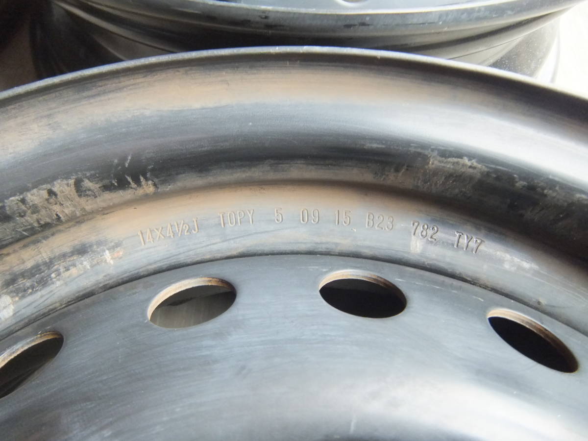 【ホンダ】N-BOX (JF1.2) 純正スチールホイール 14x4.5J 4-100 +40 ハブ56☆4本セット 30424-10 検)N-WGN N-ONE N/ N-BOX &frasl; 純正 R06⁄12⁄05-7) +45 +40