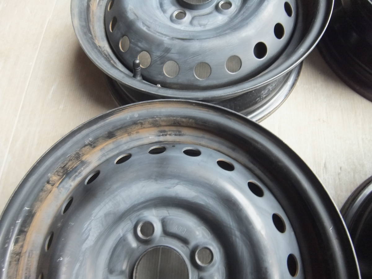【ホンダ】N-BOX (JF1.2) 純正スチールホイール 14x4.5J 4-100 +40 ハブ56☆4本セット 30424-10 検)N-WGN N-ONE N/ N-BOX &frasl; 純正 R06⁄12⁄05-7) +45 +40