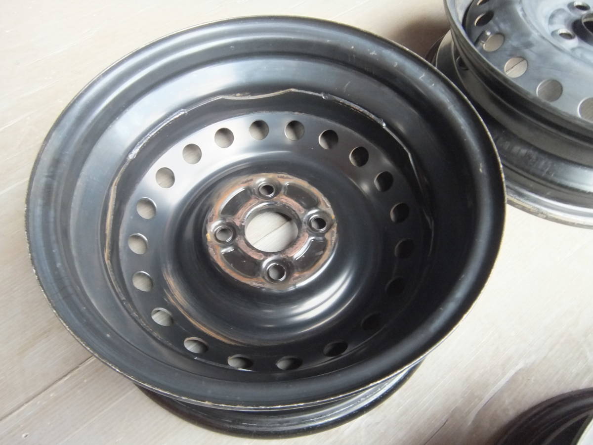 【ホンダ】N-BOX (JF1.2) 純正スチールホイール 14x4.5J 4-100 +40 ハブ56☆4本セット 30424-10 検)N-WGN N-ONE N/ N-BOX &frasl; 純正 R06⁄12⁄05-7) +45 +40