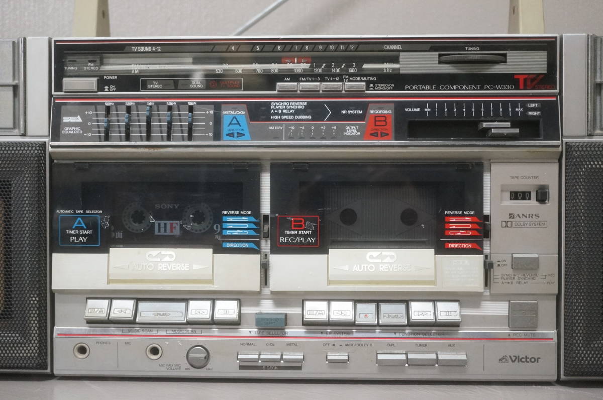Victor ビクター PC-W330 スピーカーセパレート型 バブルラジカセ 稀少