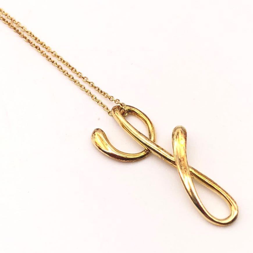 TIFFANY&Co. ティファニー イニシャル K レター ネックレス K18 750 YG