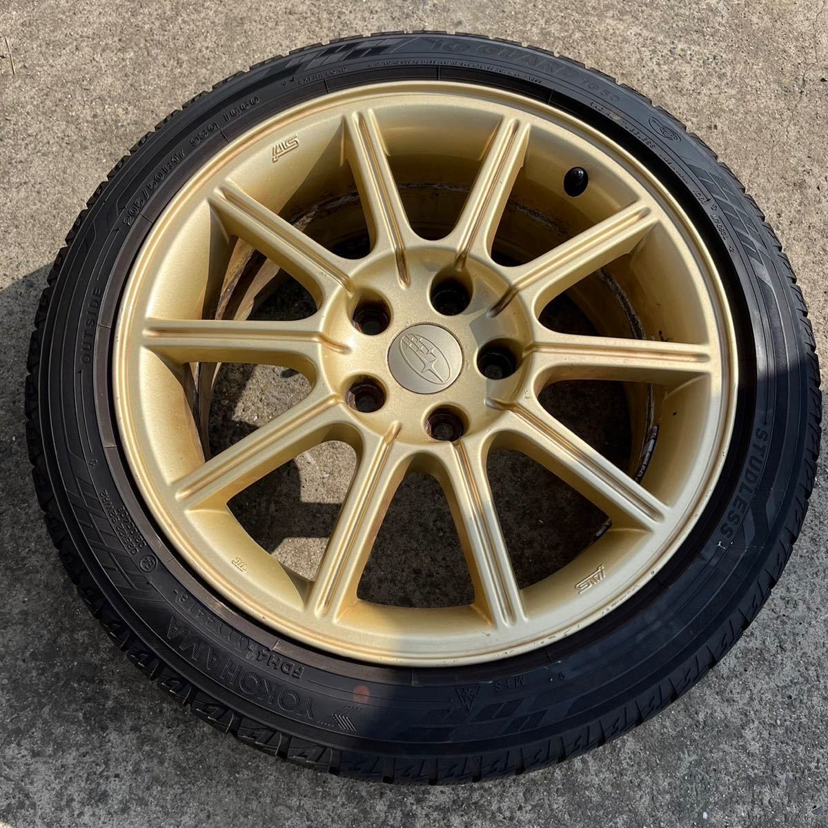スバル純正 ENKEI製 GDB インプレッサ WRX STi F型 後期 17インチ 8J + 