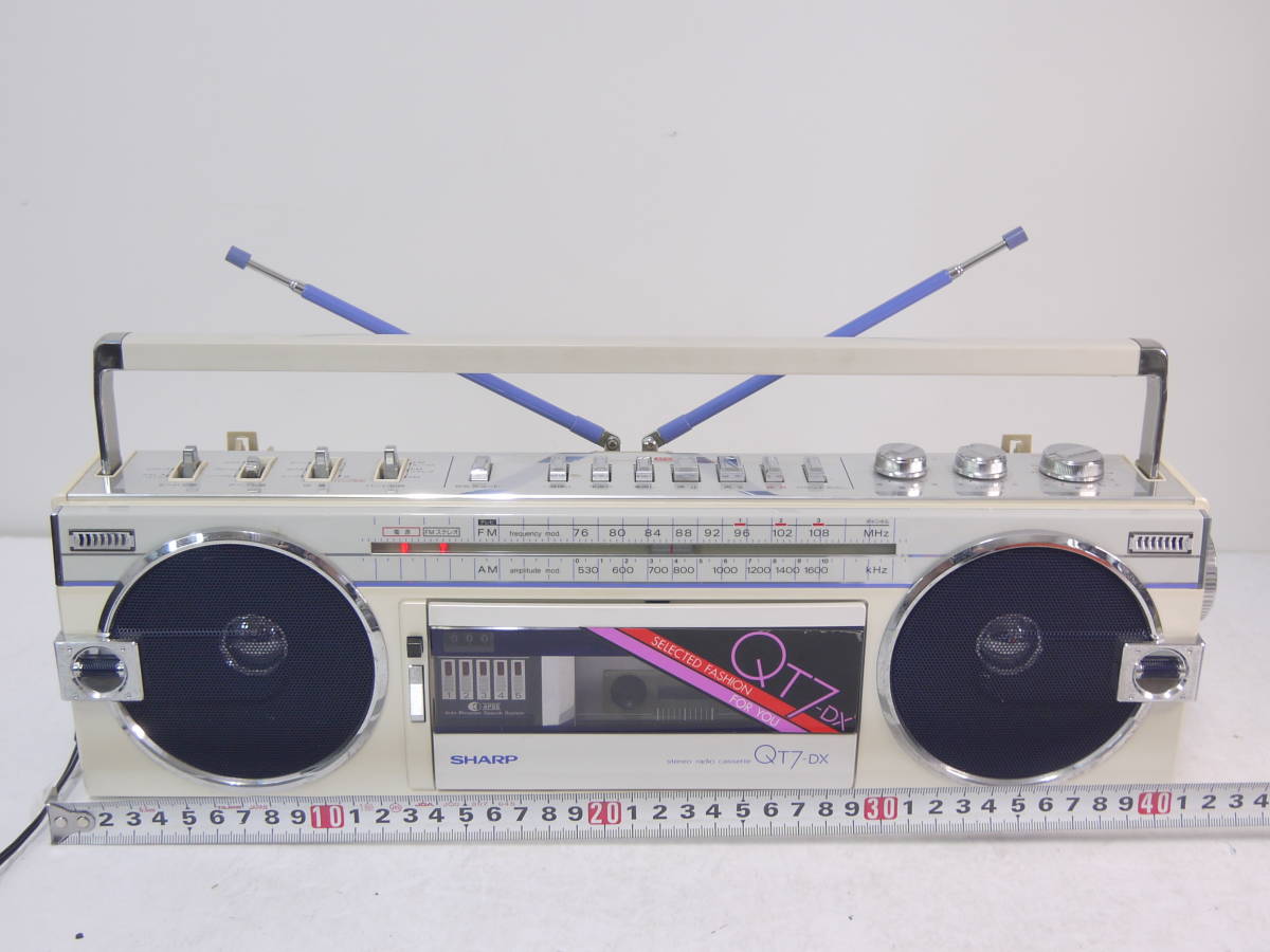 j686 SHARP QT-7DX(S) FM/AMスレテオカセットレコーダー ラジカセ