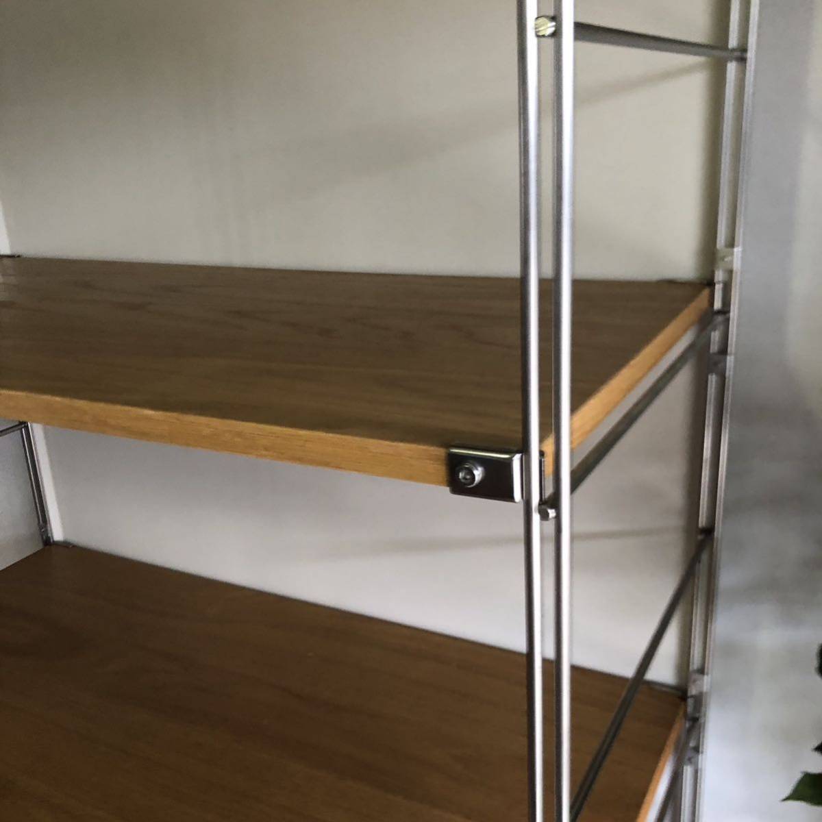 無印良品】MUJI ステンレスユニットシェルフ・ワイド・大 オーク材棚 