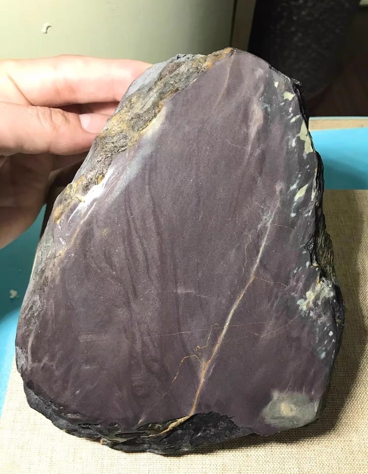 端渓硯 端渓・随型松紋硯 老坑 水巌 大西洞 金綫