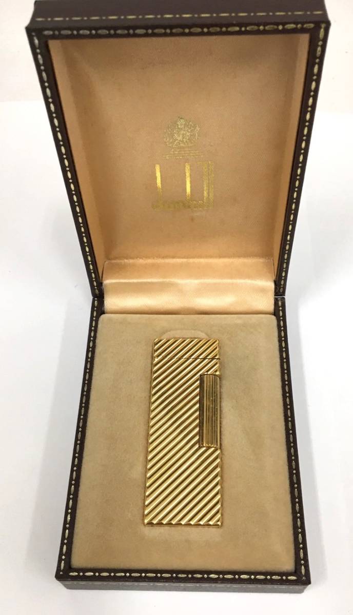 3590 品 dunhill ダンヒル ライター ジッポ ゴールドカラー 喫煙具 