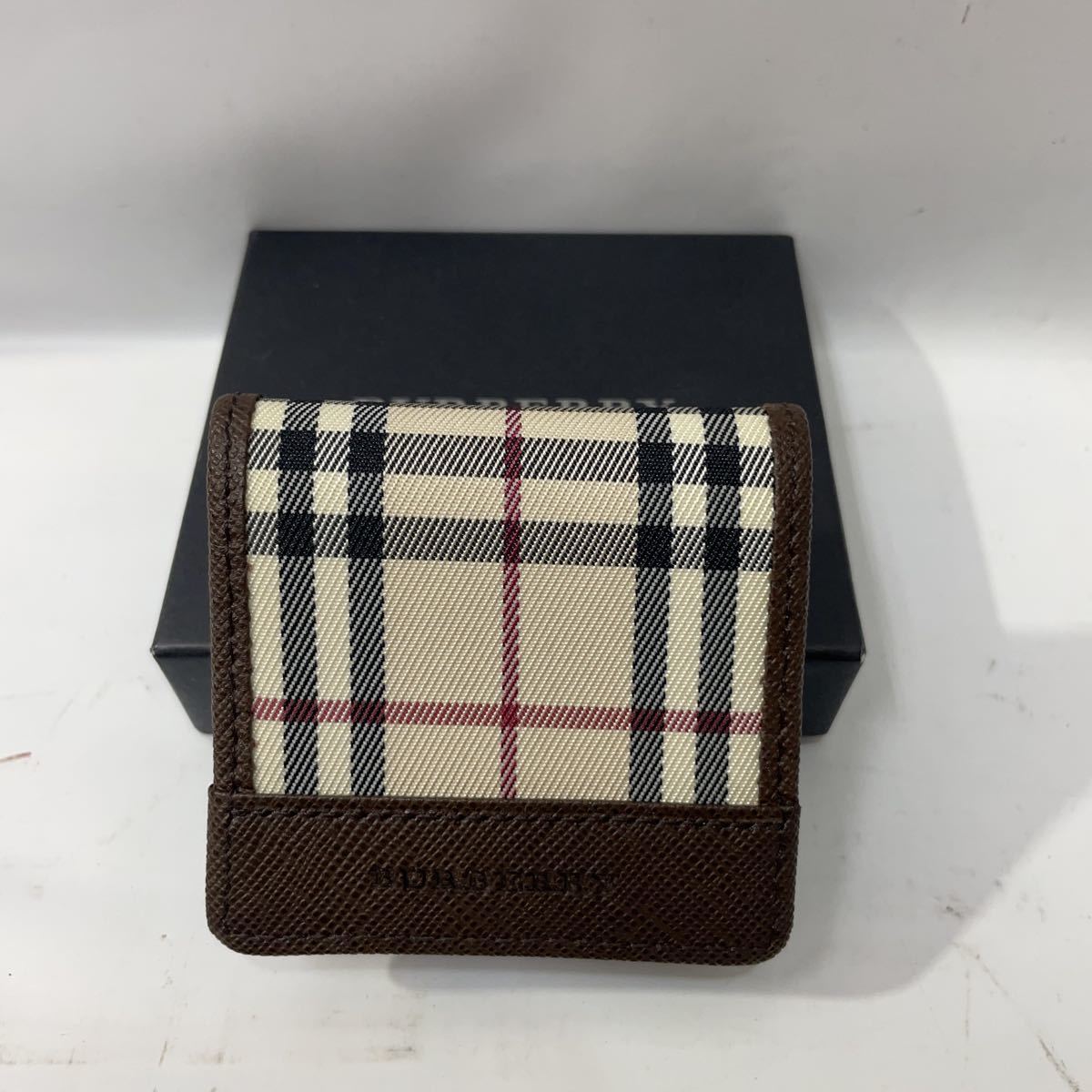 バーバリー ノバチェック コインケース 小銭入れ BURBERRY レザー