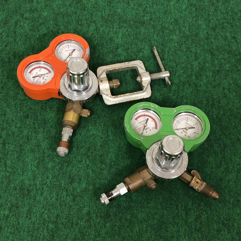 ASAHI YODANKI 酸素　アセチレン　調整器　動作未確認　現状品　(N0428_13_h)