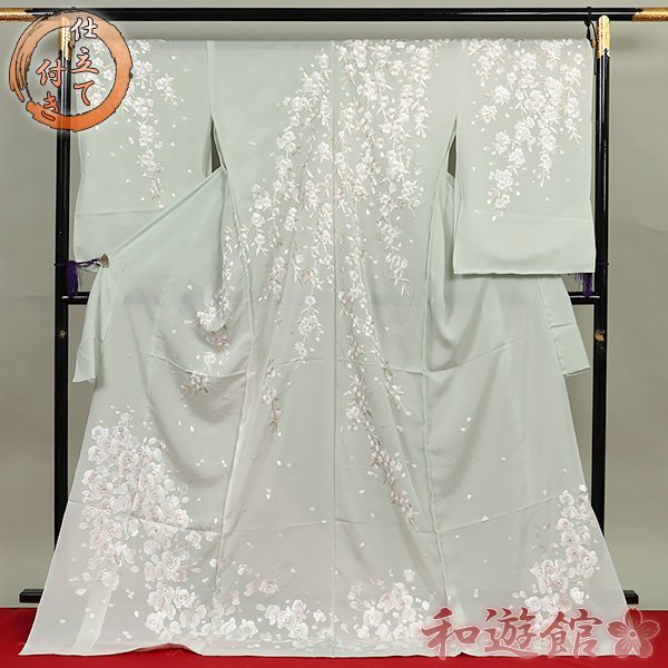 【和遊館】EHG316　夏物仕立付！皇室献上絹『坪金』謹製駒絽豪華手刺繍高級訪問着