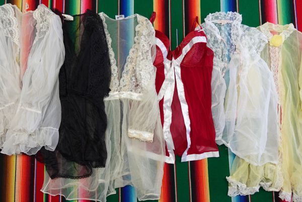 LDS-NEG8 ビンテージ ネグリジェ ガウン ルームウエア レース￥1～US古着卸大量セット業者まとめ
