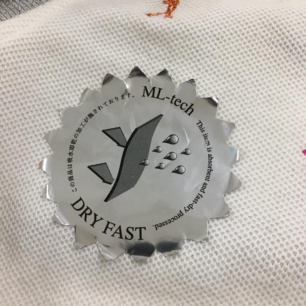超美品】マークアンドロナ ノースリーブポロシャツ 白×シルバー
