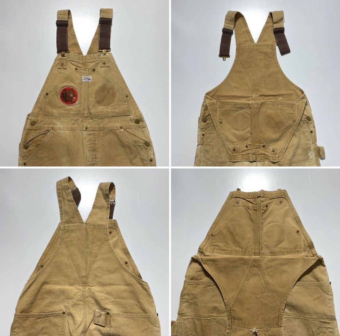 60s Vintage Carhartt Head Light Finck Duck Overalls 60年代