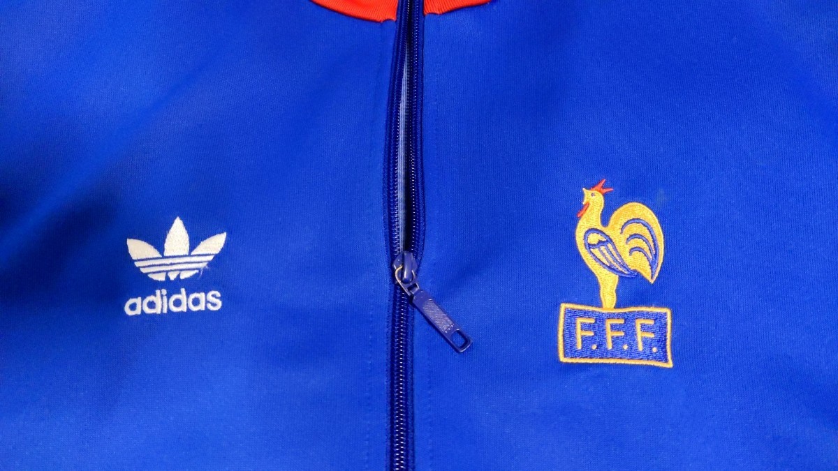 アディダス フランス代表 ジャージ 妻夫木着 M 青 赤 adidas Originals 