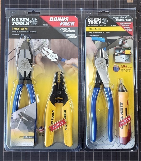 新品未開封　クラインツール超硬質刃ハイパワーペンチ・ニッパーセット　サービス付きパック　超お買得！